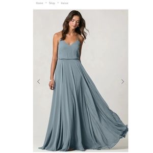 Jenny Yoo Inesse dress in Mayan Blue
